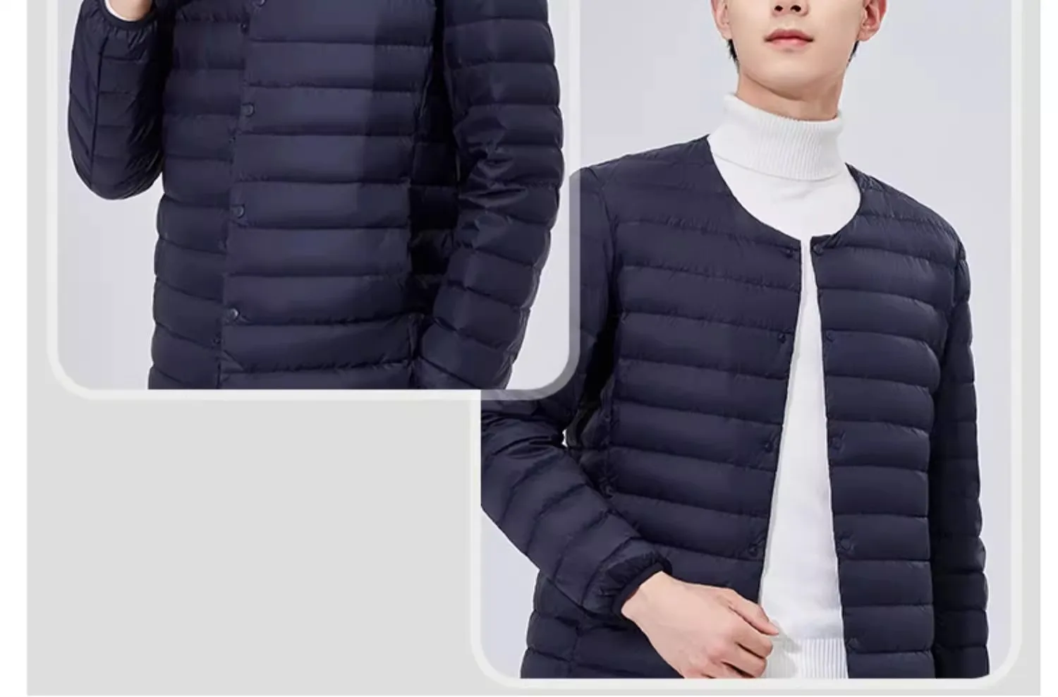2026 New Arrivals  Ultra Light Down Liner Jackets Men's Winter Fashion Casual Korean Wearing Inside O-neck Packable Puffer Coats