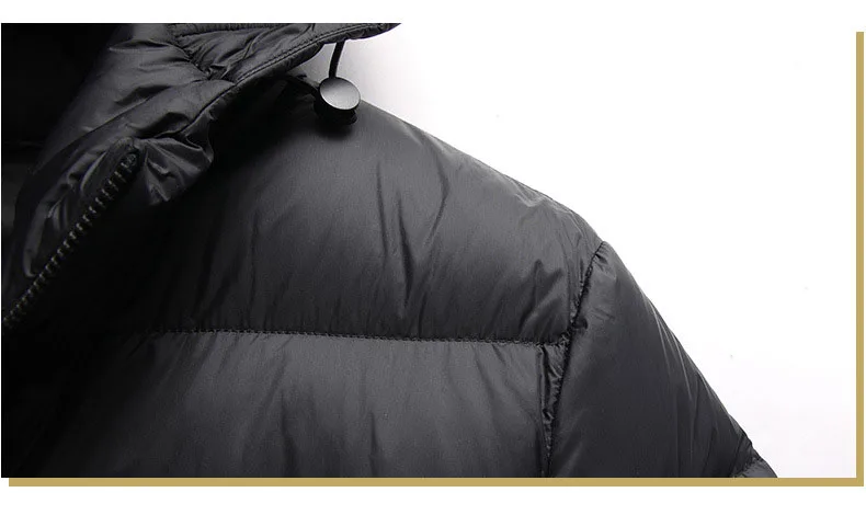 Schinteon High Quality Men's 90% White Duck Down Jacket Autumn Winter Casual Outwear with Hood Coat Plus Size Male Clothing
