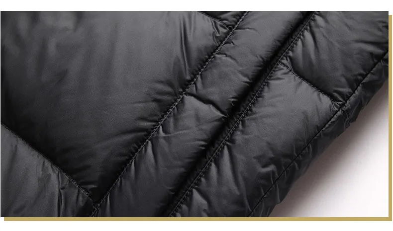 Schinteon High Quality Men's 90% White Duck Down Jacket Autumn Winter Casual Outwear with Hood Coat Plus Size Male Clothing
