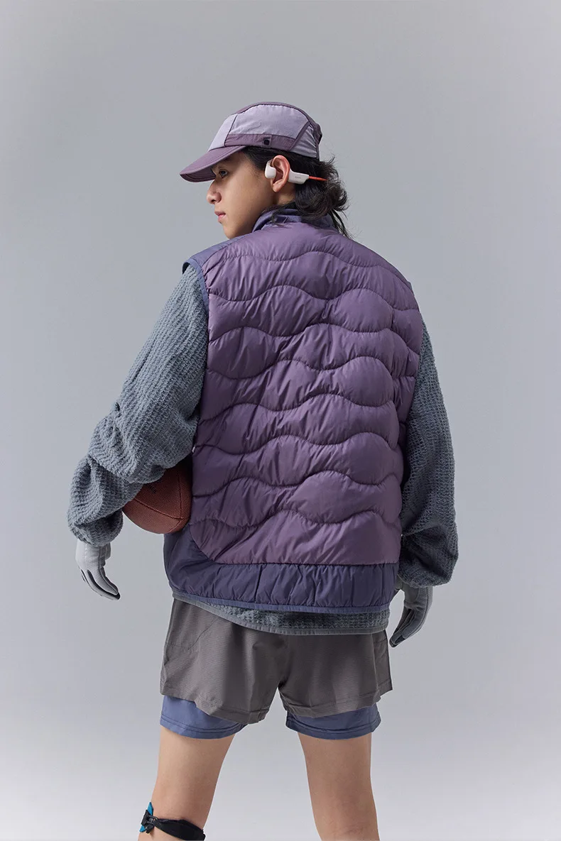 Winter New Outdoor Mountain Style Color-Blocking Lightweight Down Vest - Trendy Unisex Design for Men & Women
