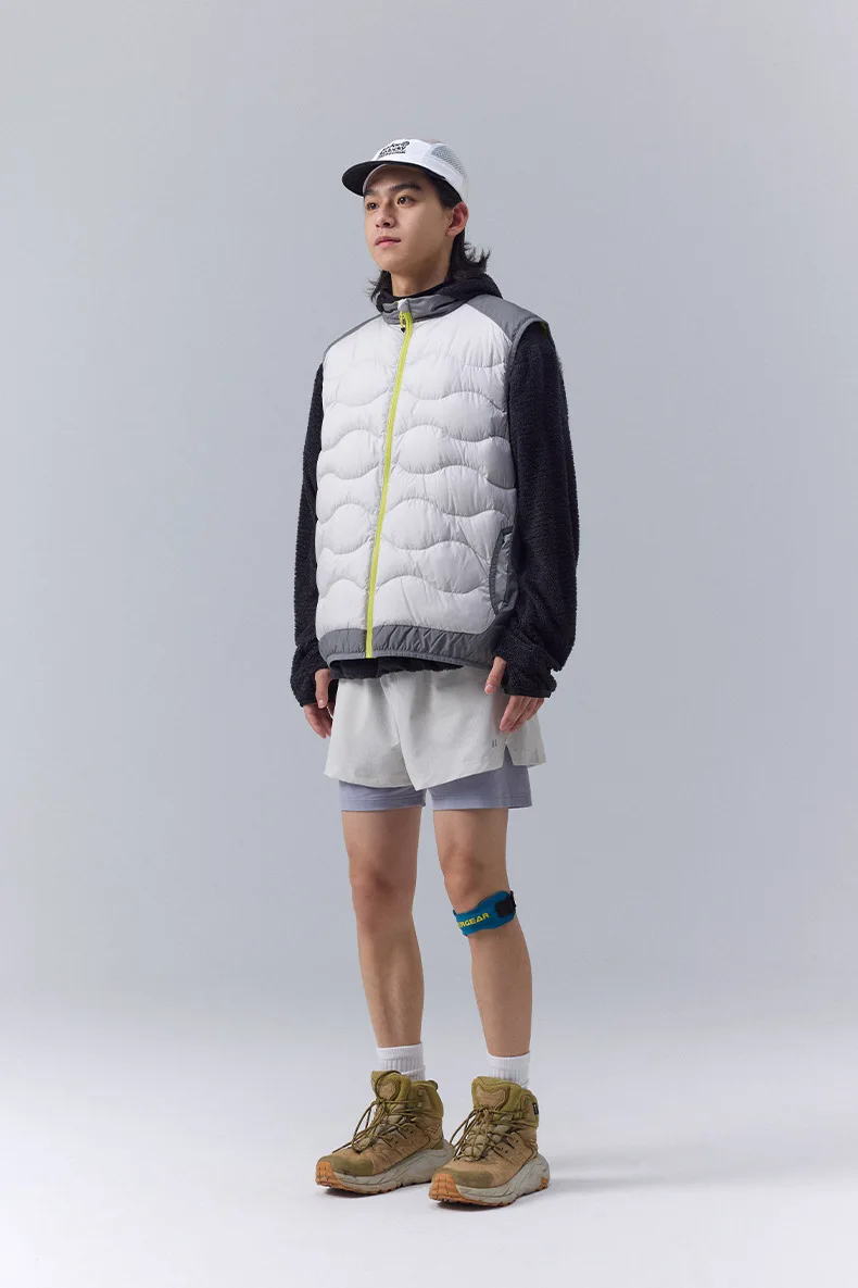Winter New Outdoor Mountain Style Color-Blocking Lightweight Down Vest - Trendy Unisex Design for Men & Women