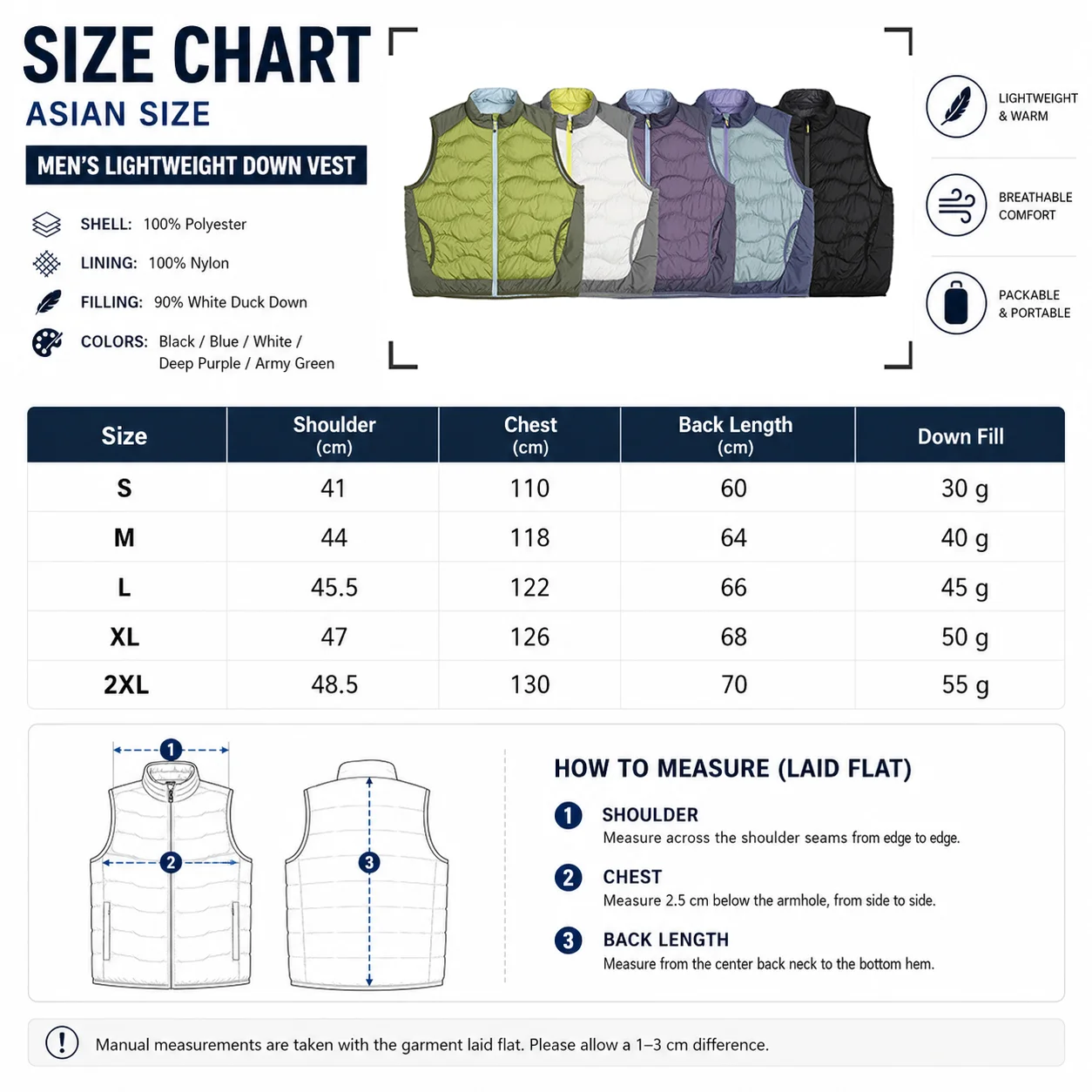 Winter New Outdoor Mountain Style Color-Blocking Lightweight Down Vest - Trendy Unisex Design for Men & Women