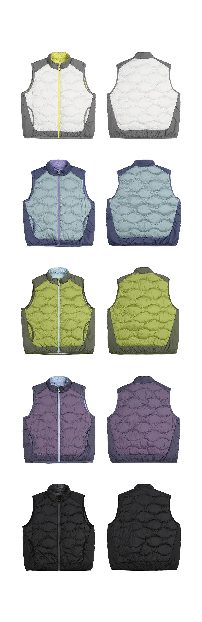 Winter New Outdoor Mountain Style Color-Blocking Lightweight Down Vest - Trendy Unisex Design for Men & Women