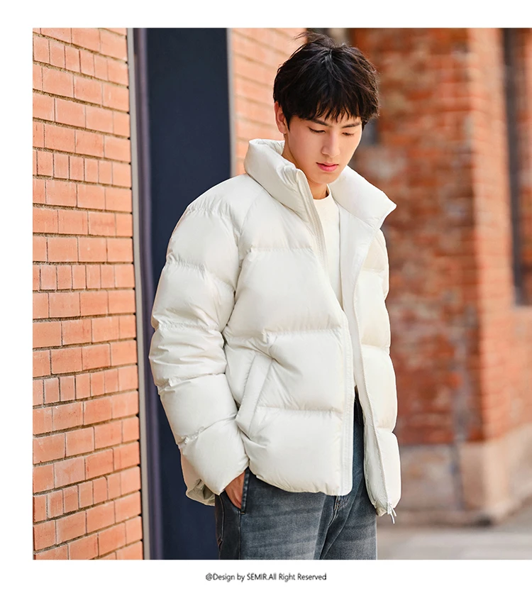 Semir Down Jacket Men 2026 Winter New Thickened Short Coat Three-Proof Thermal Puffer Coat Couple Top Trendy Down Jacket