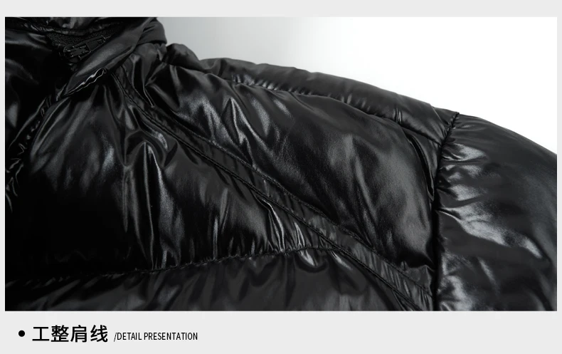 Winter Men Down Jacket Fashion Glossy Waterproof Short Down Jacket High Quality Male Lightweight Snowski White Duck Down Parka