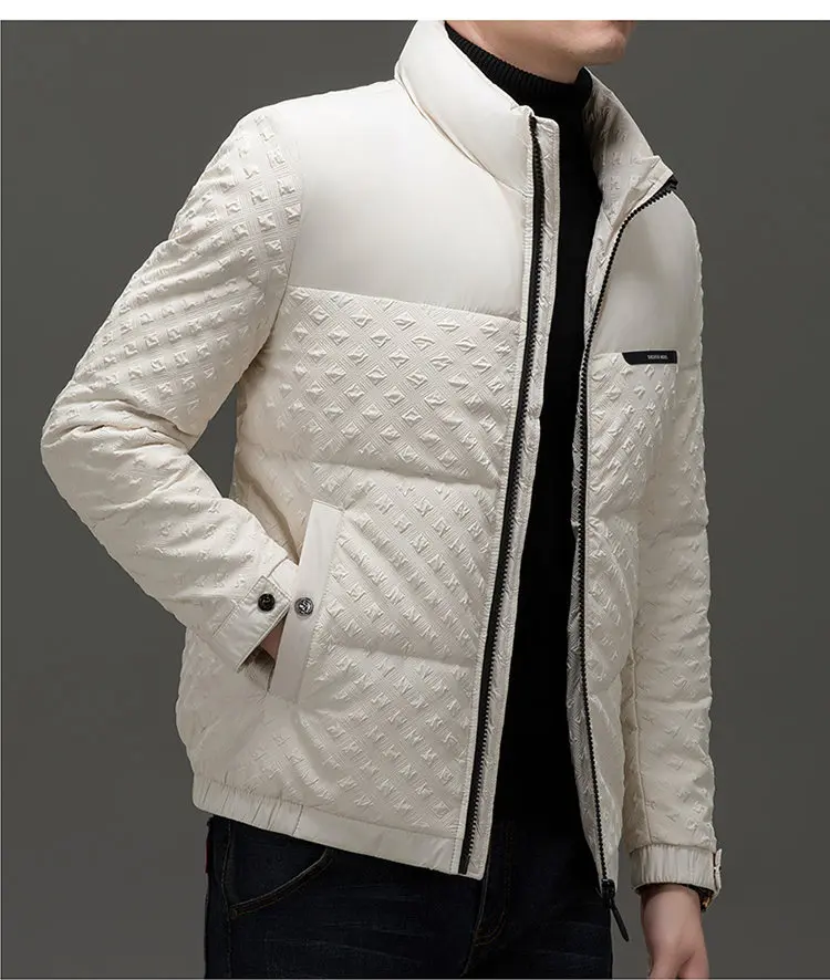Winter New Men's Trendy Down Jacket Thickened Stand-up collar Duck Down Jacket short warm Coat