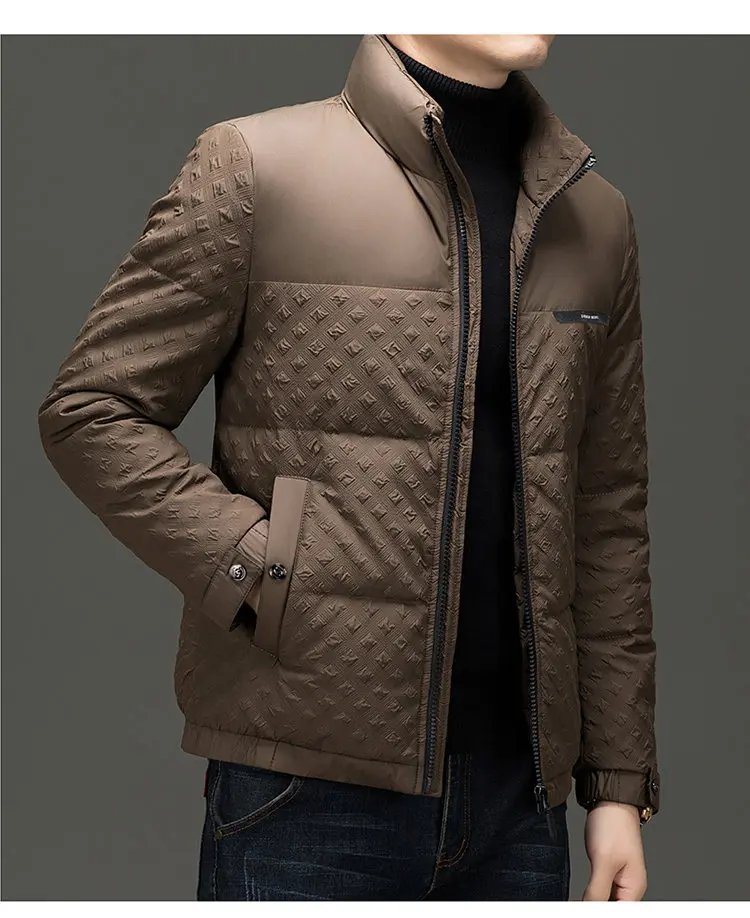 Winter New Men's Trendy Down Jacket Thickened Stand-up collar Duck Down Jacket short warm Coat