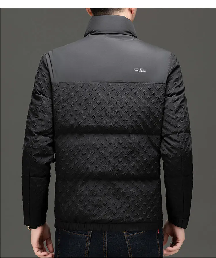 Winter New Men's Trendy Down Jacket Thickened Stand-up collar Duck Down Jacket short warm Coat