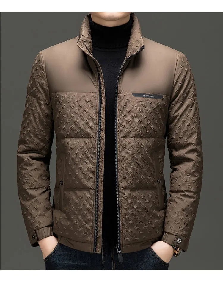 Winter New Men's Trendy Down Jacket Thickened Stand-up collar Duck Down Jacket short warm Coat