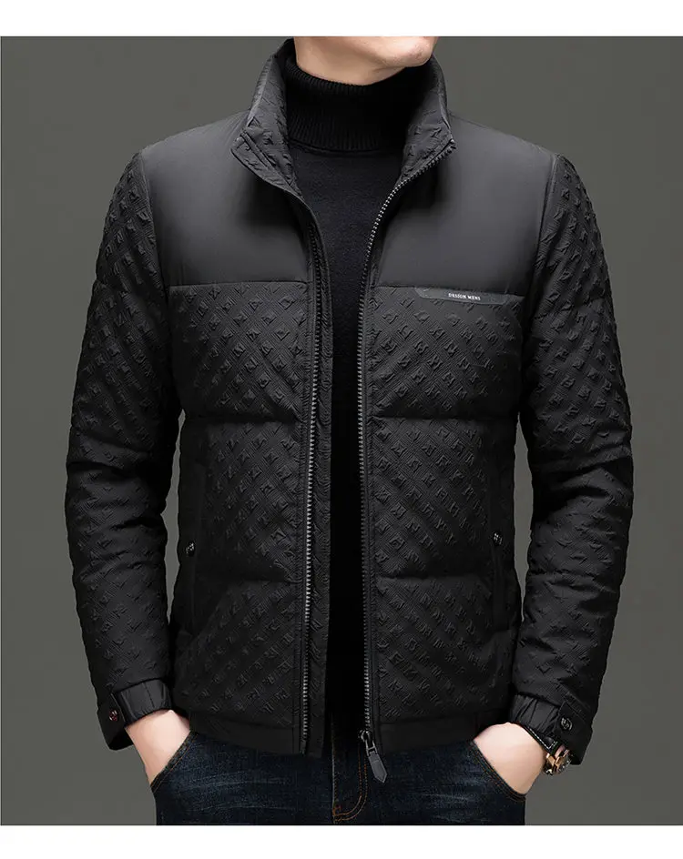 Winter New Men's Trendy Down Jacket Thickened Stand-up collar Duck Down Jacket short warm Coat