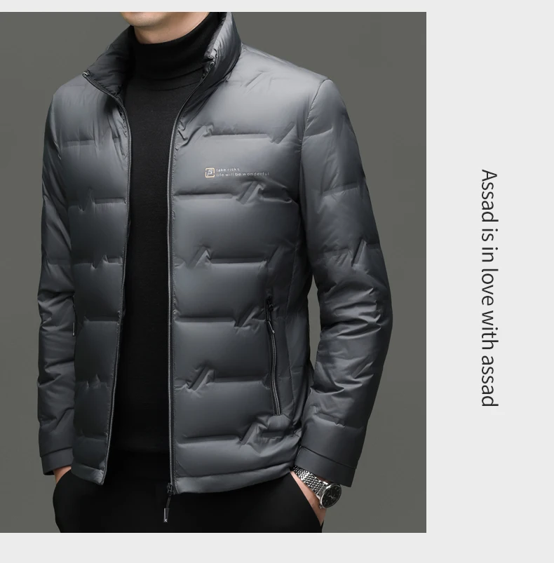 Winter Down Jacket 2026 Light Luxury Brand Men's Coat 90% White Duck Down Lining Outdoor Leisure Sports Men's Jacket