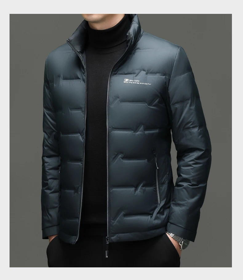Winter Down Jacket 2026 Light Luxury Brand Men's Coat 90% White Duck Down Lining Outdoor Leisure Sports Men's Jacket