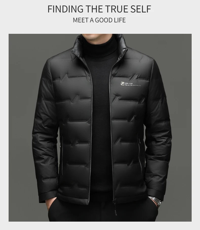 Winter Down Jacket 2026 Light Luxury Brand Men's Coat 90% White Duck Down Lining Outdoor Leisure Sports Men's Jacket