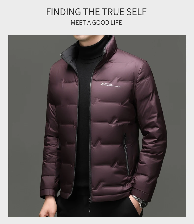 Winter Down Jacket 2026 Light Luxury Brand Men's Coat 90% White Duck Down Lining Outdoor Leisure Sports Men's Jacket