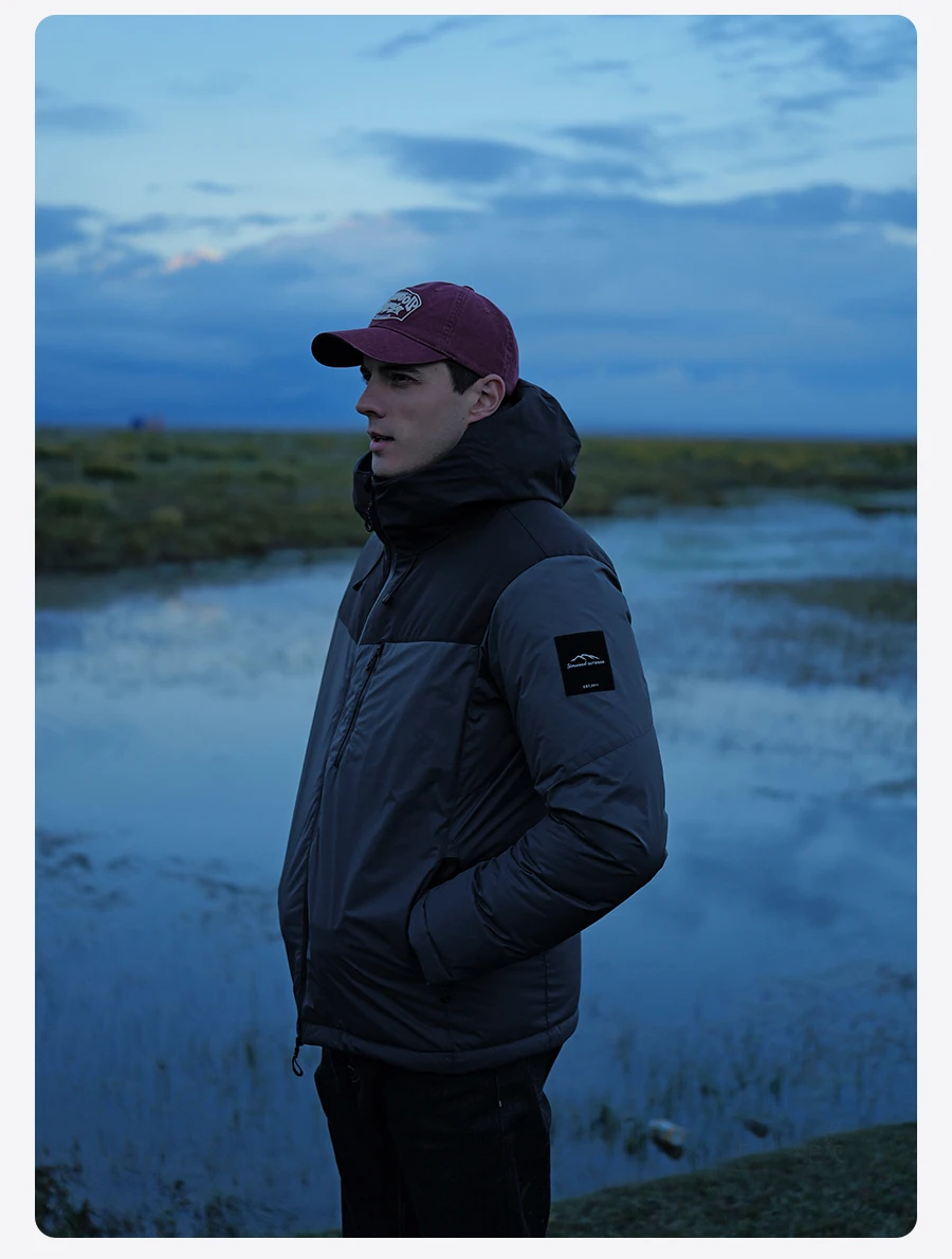 SIMWOOD 2026 Winter New 90% White Goose Down Coats Men Warm Hooded Water Repellent High Quality Jackets
