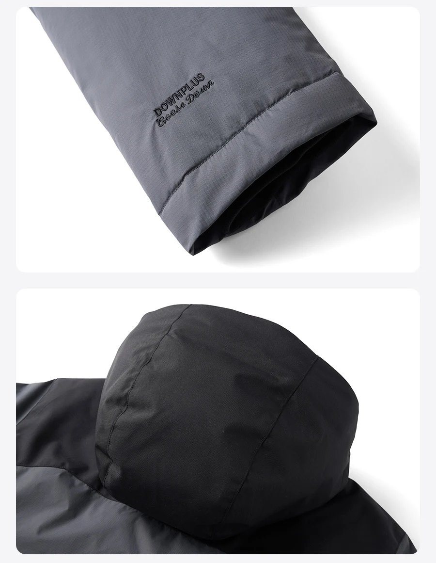 SIMWOOD 2026 Winter New 90% White Goose Down Coats Men Warm Hooded Water Repellent High Quality Jackets