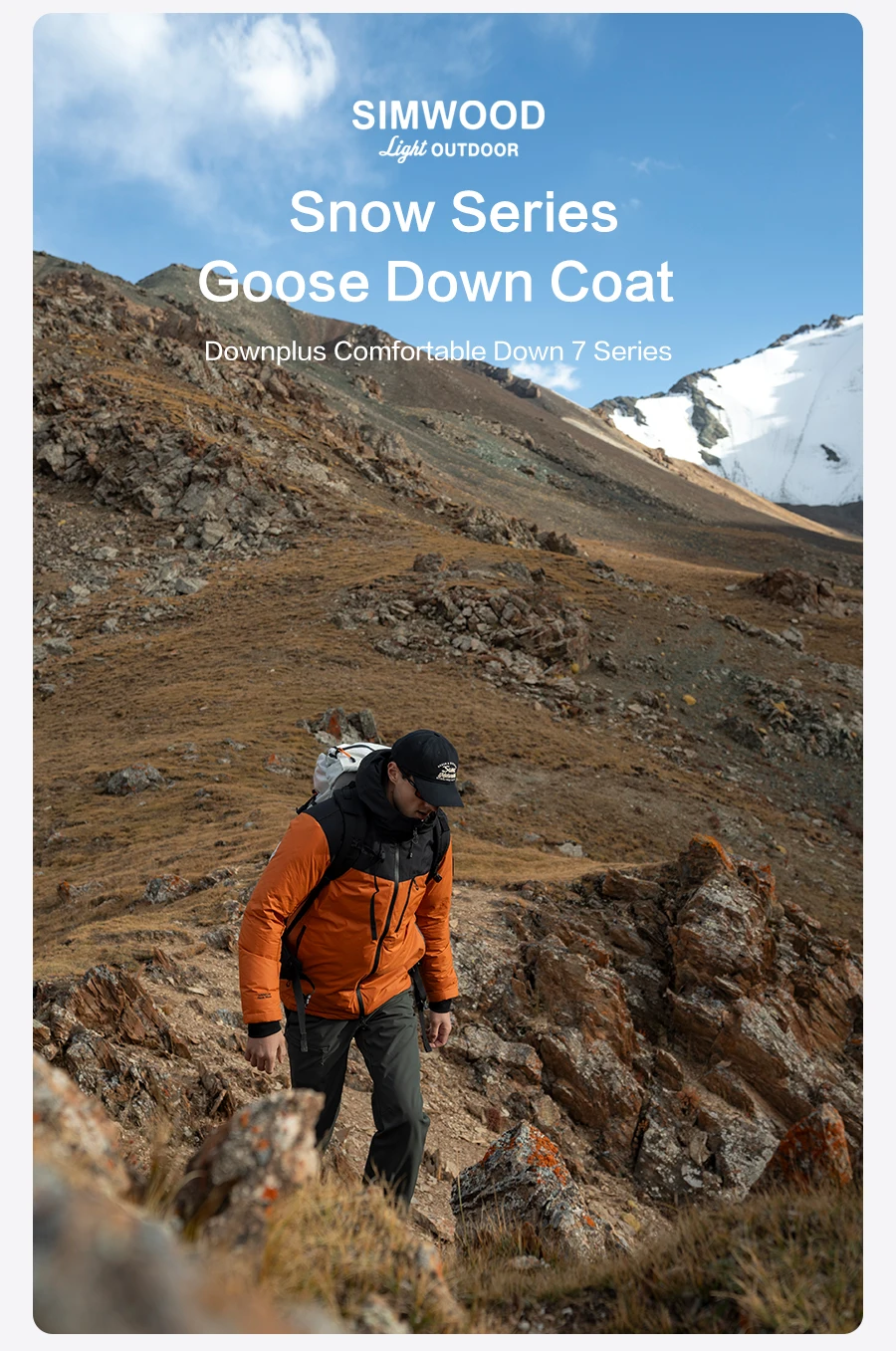SIMWOOD 2026 Winter New 90% White Goose Down Coats Men Warm Hooded Water Repellent High Quality Jackets