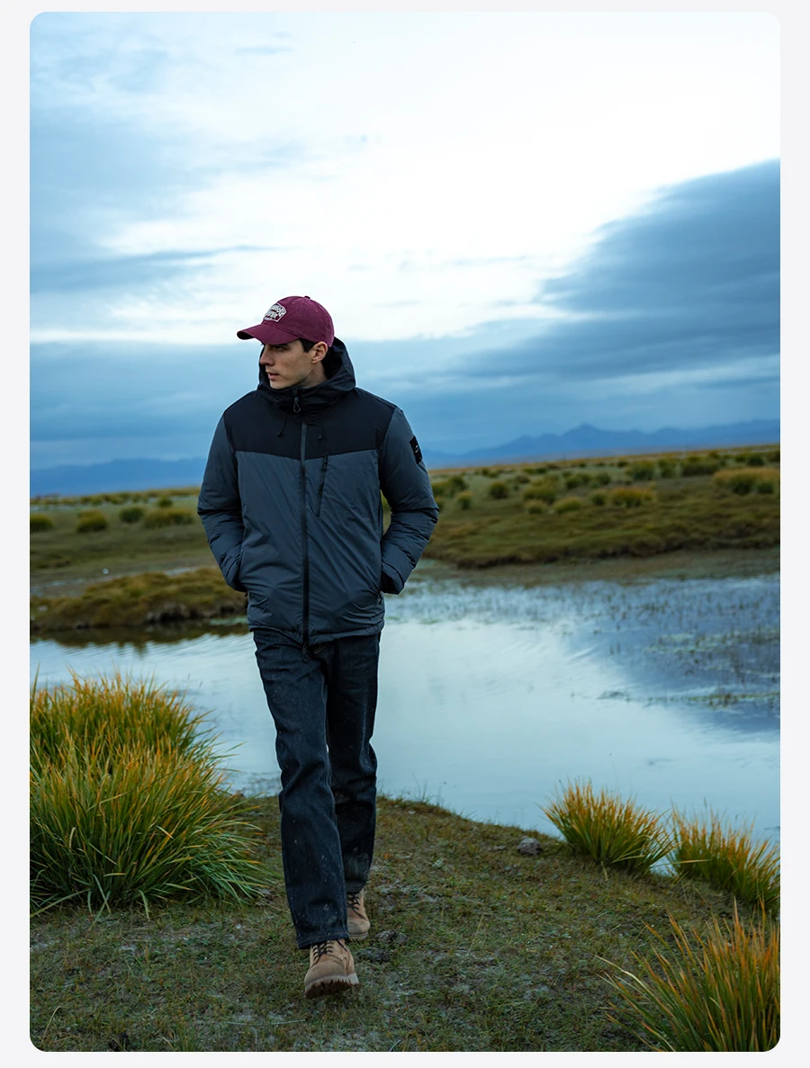 SIMWOOD 2026 Winter New 90% White Goose Down Coats Men Warm Hooded Water Repellent High Quality Jackets