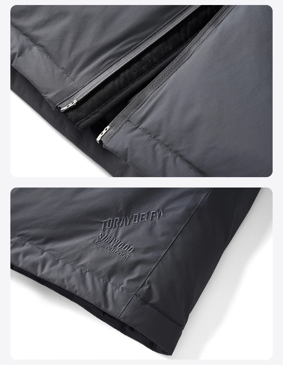 SIMWOOD 2026 Winter New 90% White Goose Down Coats Men Warm Hooded Water Repellent High Quality Jackets