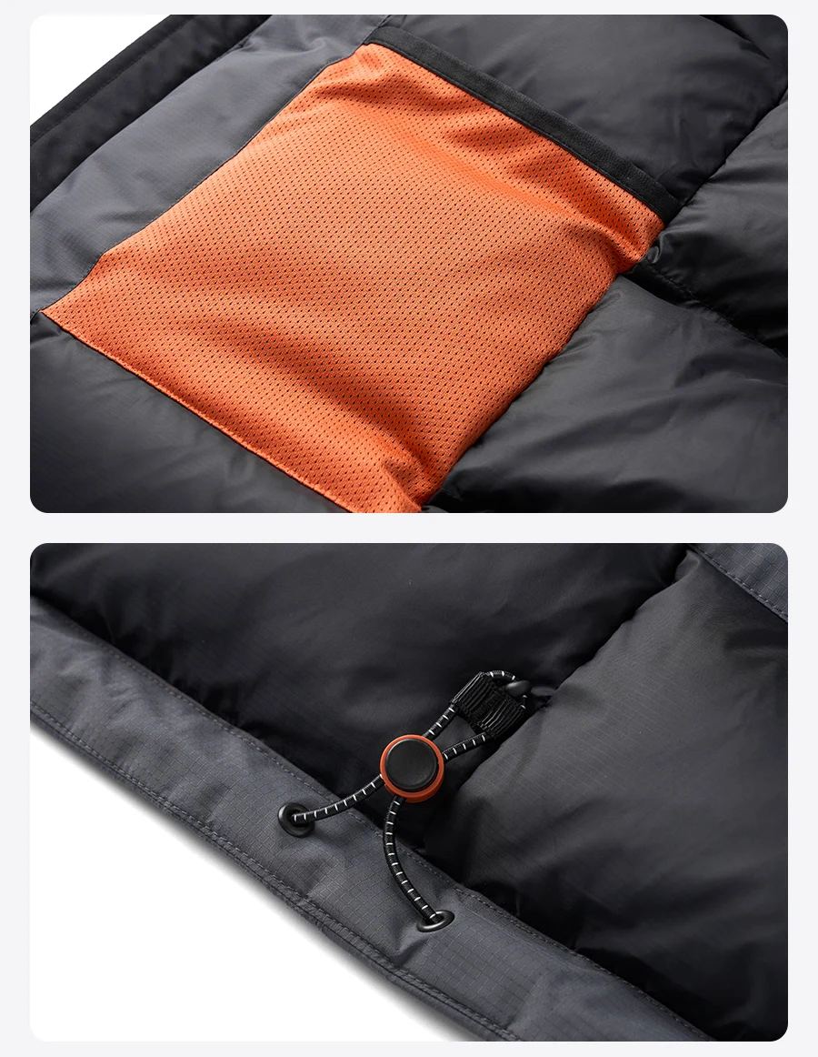 SIMWOOD 2026 Winter New 90% White Goose Down Coats Men Warm Hooded Water Repellent High Quality Jackets