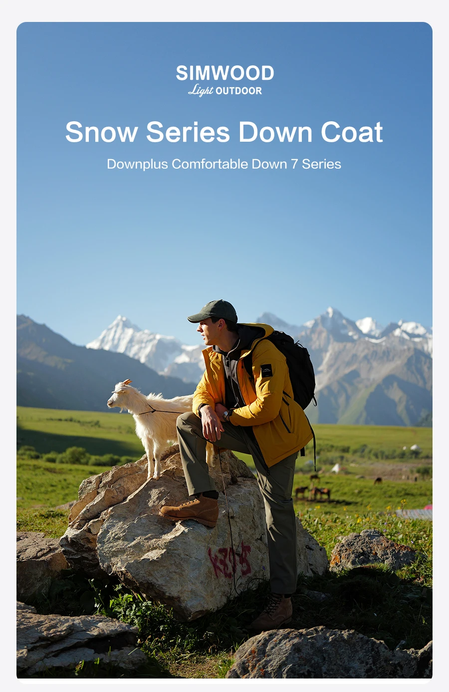 SIMWOOD 2026 Winter New Water Repellent Fabric 90% White Duck Down Coats Men Warm Hooded Plus Size Jackets