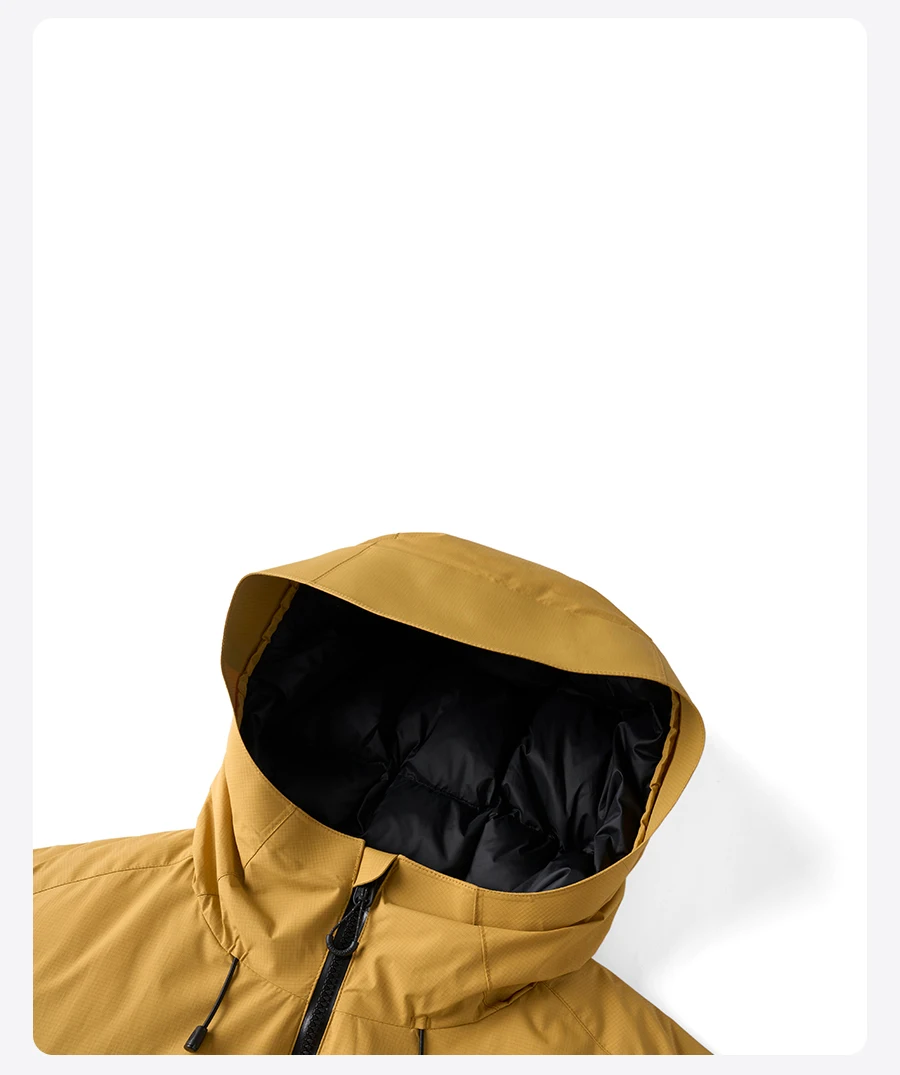 SIMWOOD 2026 Winter New Water Repellent Fabric 90% White Duck Down Coats Men Warm Hooded Plus Size Jackets