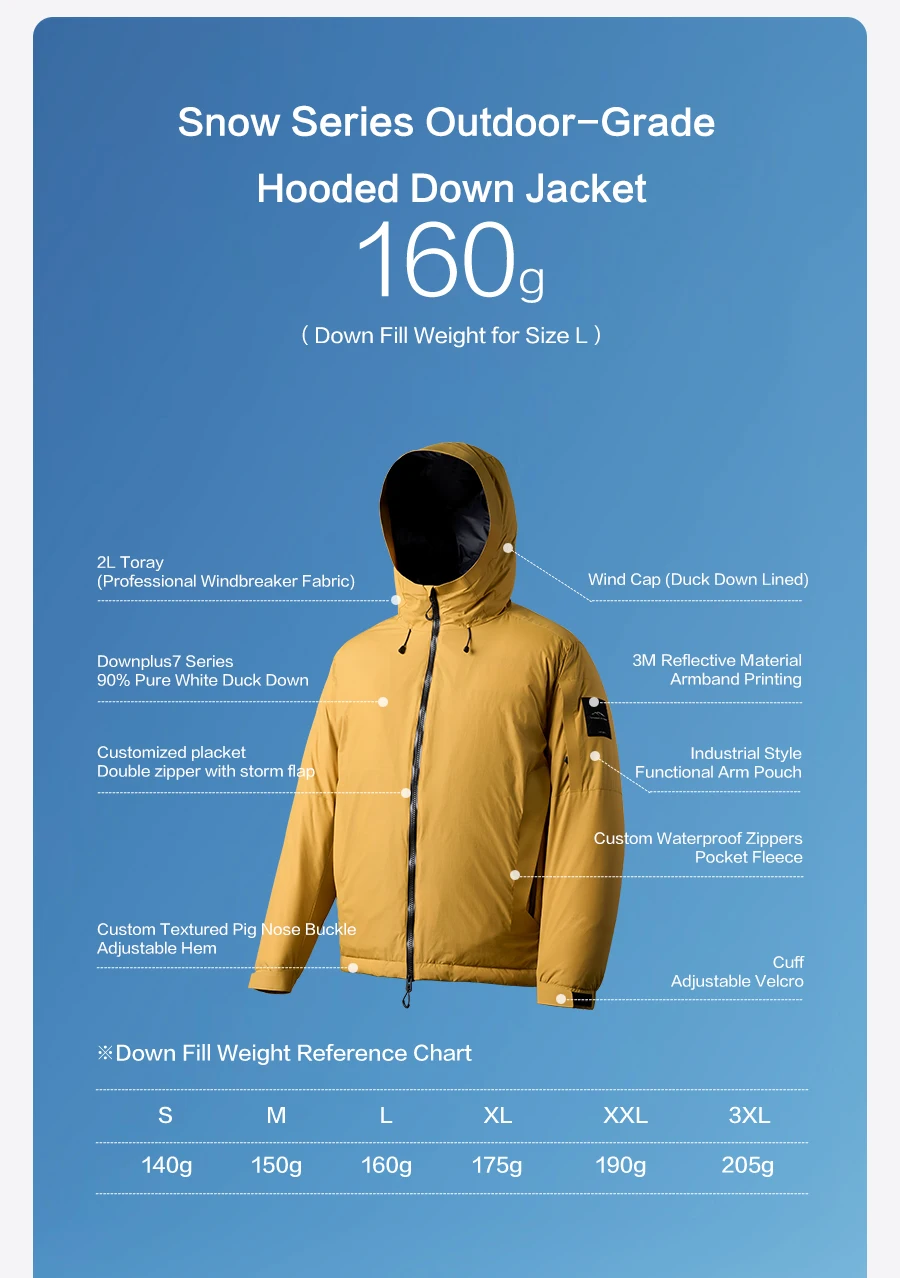 SIMWOOD 2026 Winter New Water Repellent Fabric 90% White Duck Down Coats Men Warm Hooded Plus Size Jackets