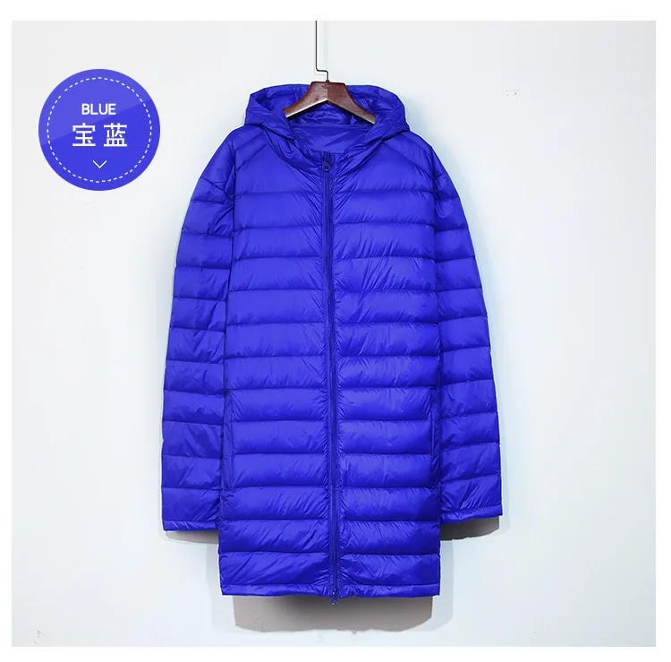 Oversize 5XL 6XL 7XL 8XL Mens Lightweight Down Jacket 2022 Autumn Winter Men's Hooded Long Casual Regular Ultra-thin Men's Coat
