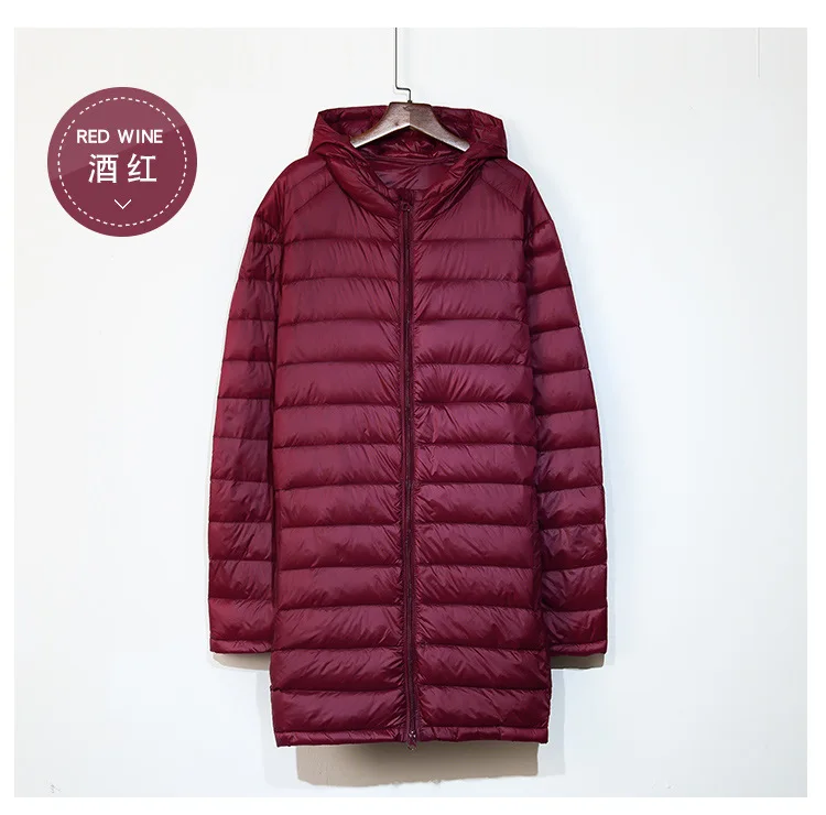 Oversize 5XL 6XL 7XL 8XL Mens Lightweight Down Jacket 2022 Autumn Winter Men's Hooded Long Casual Regular Ultra-thin Men's Coat
