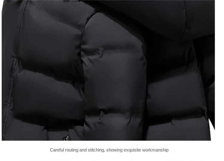 Canada Fashion Winter Jacket for Men Down Coat Parka Men's White Goose Down Jacket Collar Hooded Warm Thick Long Padding M-4XL