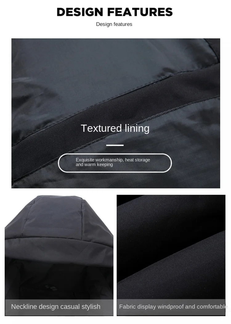 Canada Fashion Winter Jacket for Men Down Coat Parka Men's White Goose Down Jacket Collar Hooded Warm Thick Long Padding M-4XL