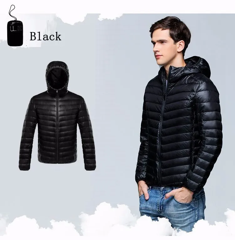 NewBang Down Coat Male Ultra Light Down Jacket Men's Warm Jackets Windbreaker Lightweight Coat Feather Puffer Parka Feather Coat