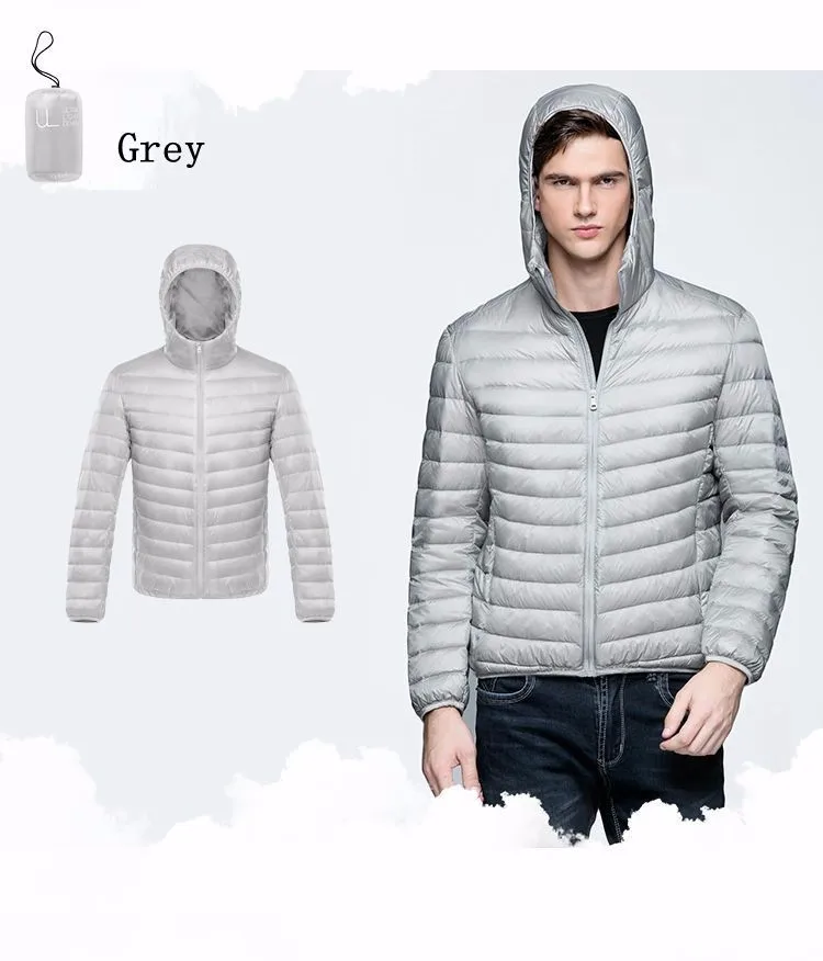 NewBang Down Coat Male Ultra Light Down Jacket Men's Warm Jackets Windbreaker Lightweight Coat Feather Puffer Parka Feather Coat