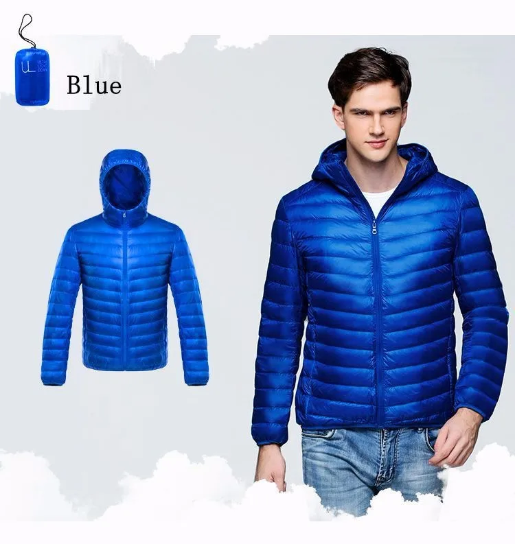NewBang Down Coat Male Ultra Light Down Jacket Men's Warm Jackets Windbreaker Lightweight Coat Feather Puffer Parka Feather Coat