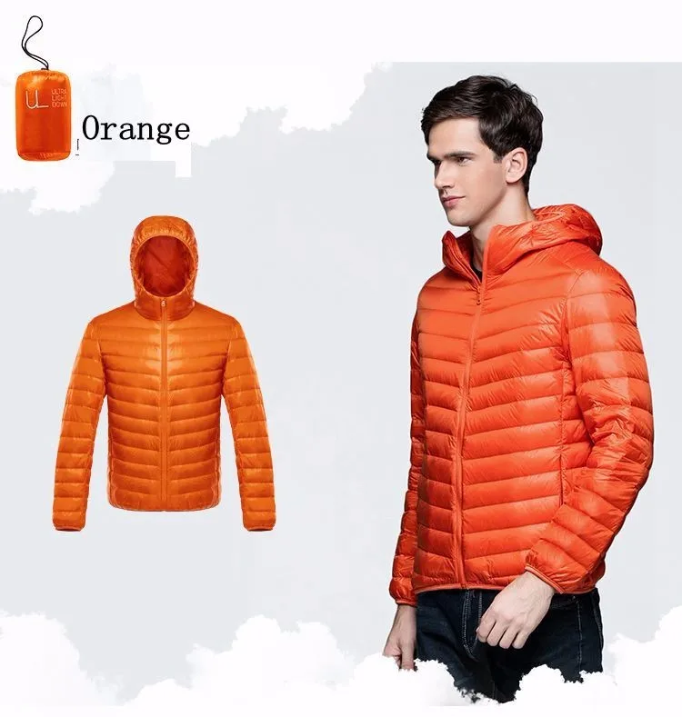 NewBang Down Coat Male Ultra Light Down Jacket Men's Warm Jackets Windbreaker Lightweight Coat Feather Puffer Parka Feather Coat