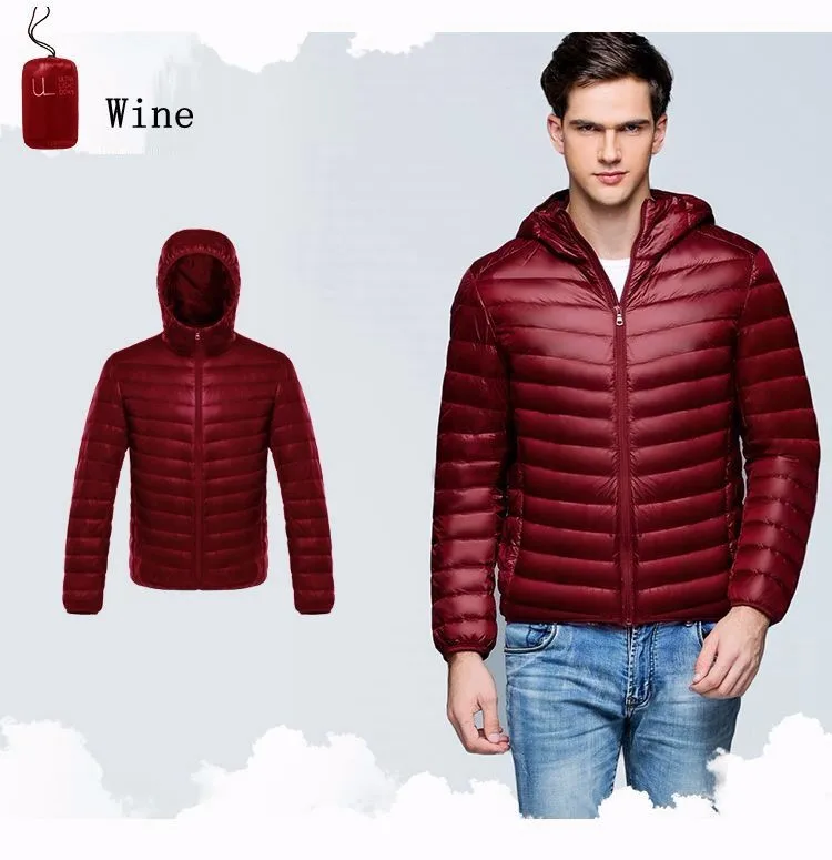 NewBang Down Coat Male Ultra Light Down Jacket Men's Warm Jackets Windbreaker Lightweight Coat Feather Puffer Parka Feather Coat