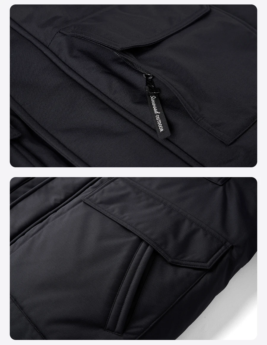 SIMWOOD 2026 Spring Winter New 90% White Goose Down Coats Men Warm Hooded Outdoor Water-repellent Quality Jackets