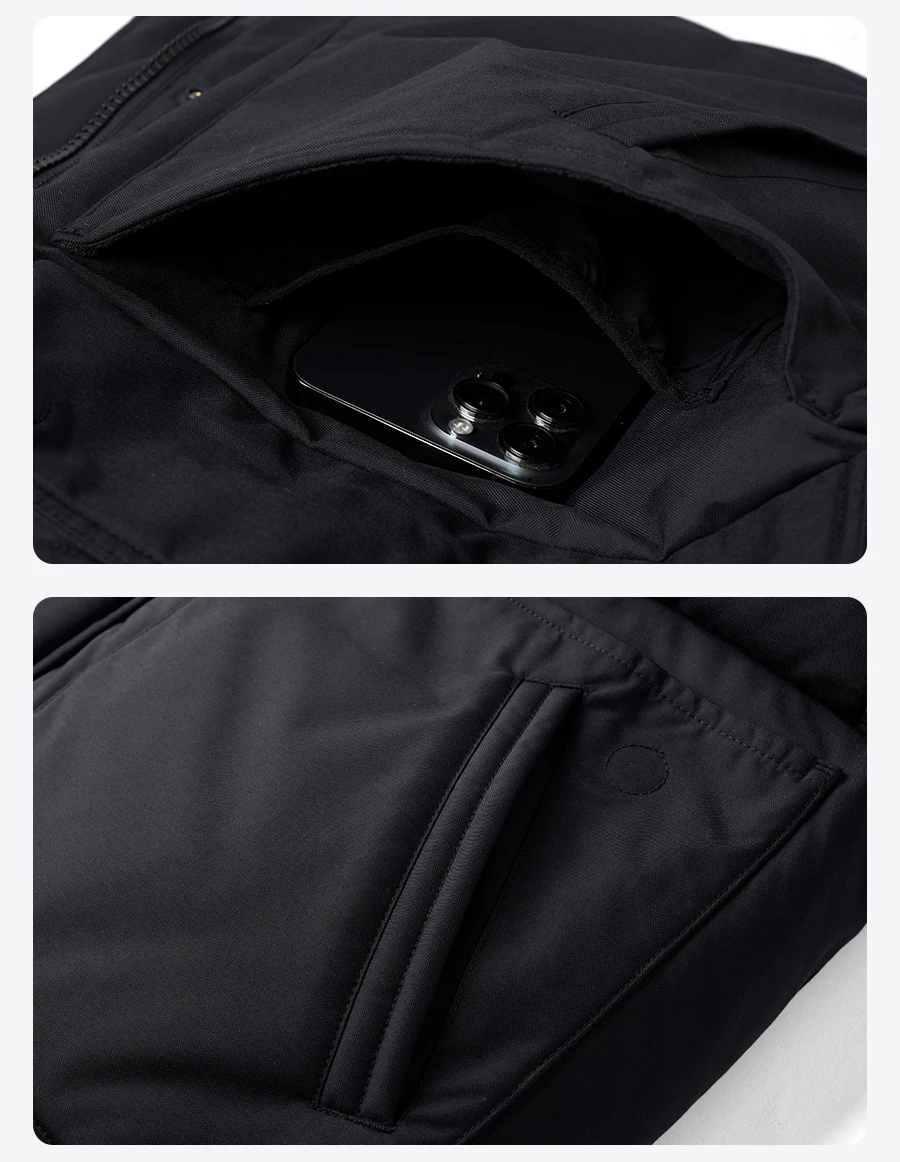 SIMWOOD 2026 Spring Winter New 90% White Goose Down Coats Men Warm Hooded Outdoor Water-repellent Quality Jackets