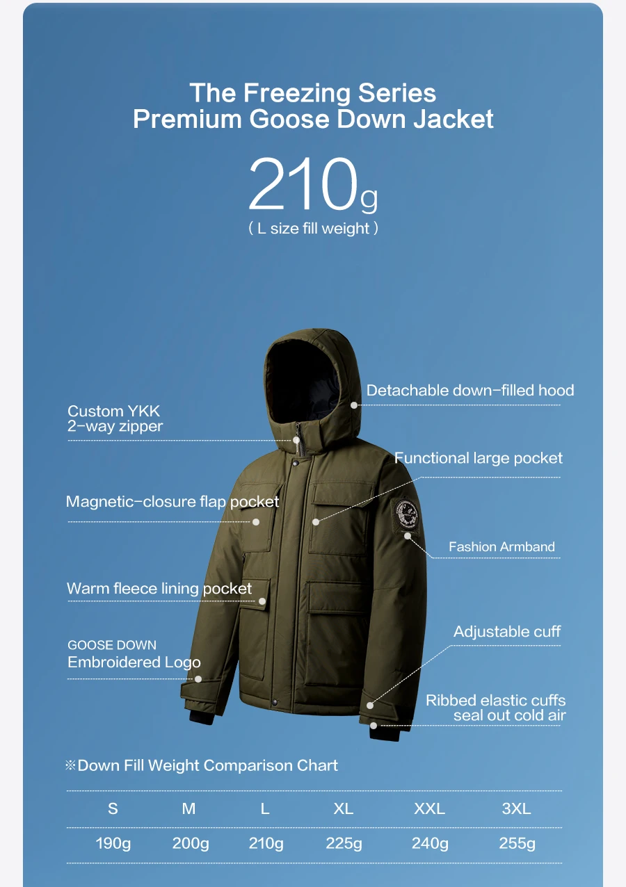 SIMWOOD 2026 Spring Winter New 90% White Goose Down Coats Men Warm Hooded Outdoor Water-repellent Quality Jackets