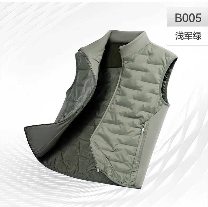 Men's Down Vest Winter Warm Lightweight Thermal Padded Sleeveless Jacket Outdoor Sports Casual Bodywarmer