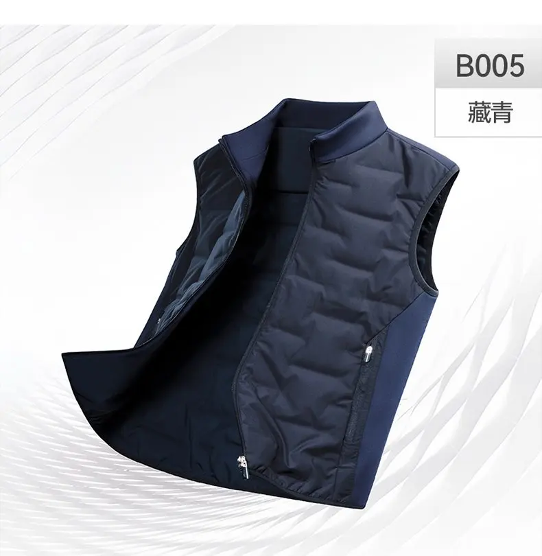 Men's Down Vest Winter Warm Lightweight Thermal Padded Sleeveless Jacket Outdoor Sports Casual Bodywarmer