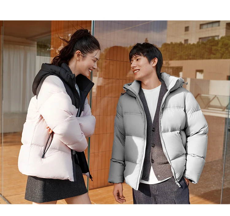 Semir Down Jacket Men Three-Resistant Outerwear Couple Winter Outfit 2026 New Hooded Top Anti-Static Men's Clothing