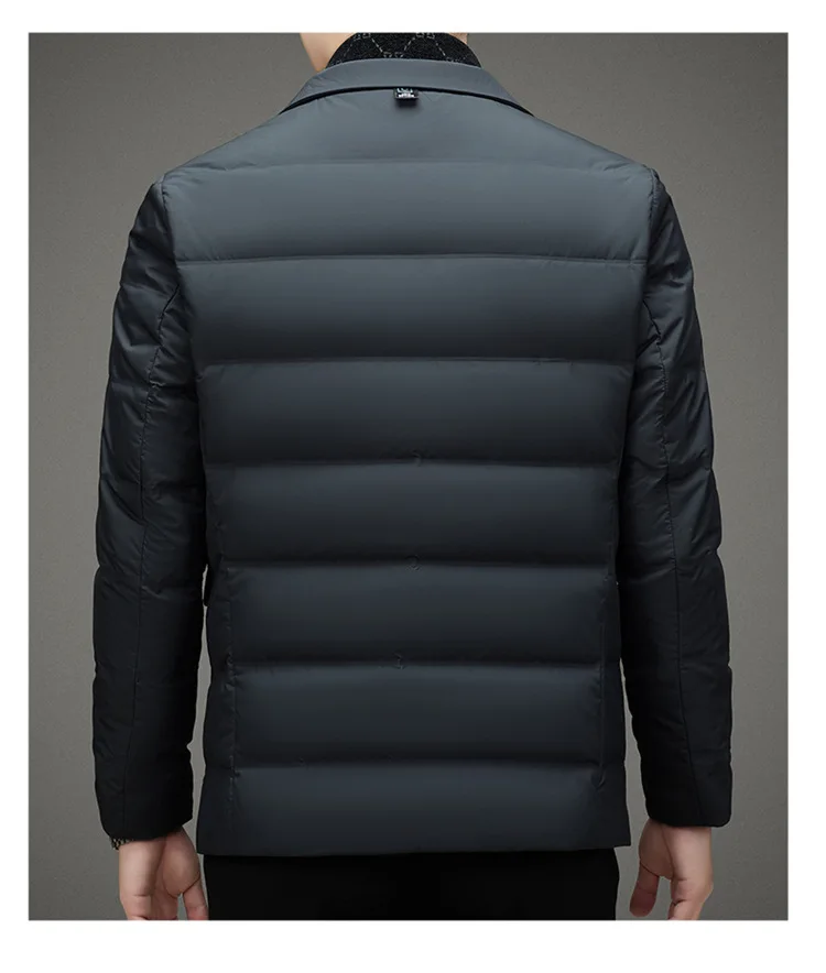 Men's Down Coat White Duck Down Jacket Winter Warm Business Slim Fit Duck Down Suit for Men Lightweigth Puffer Jacket Men JK-013
