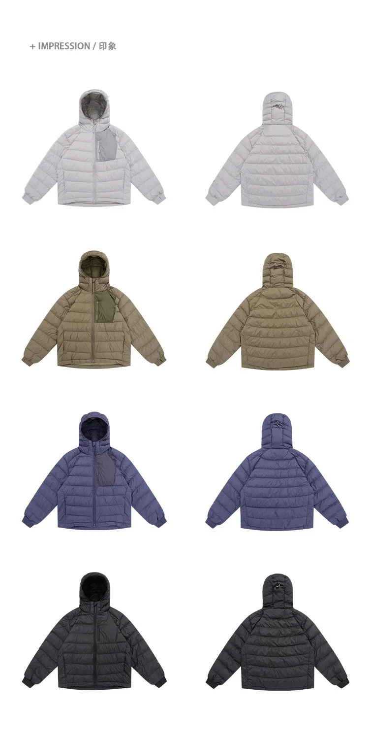 Waterproof Lightweight Hooded 90% White Down Jackets For Men Winter Portable Traveling Down Coats Men Outerwear JK-053