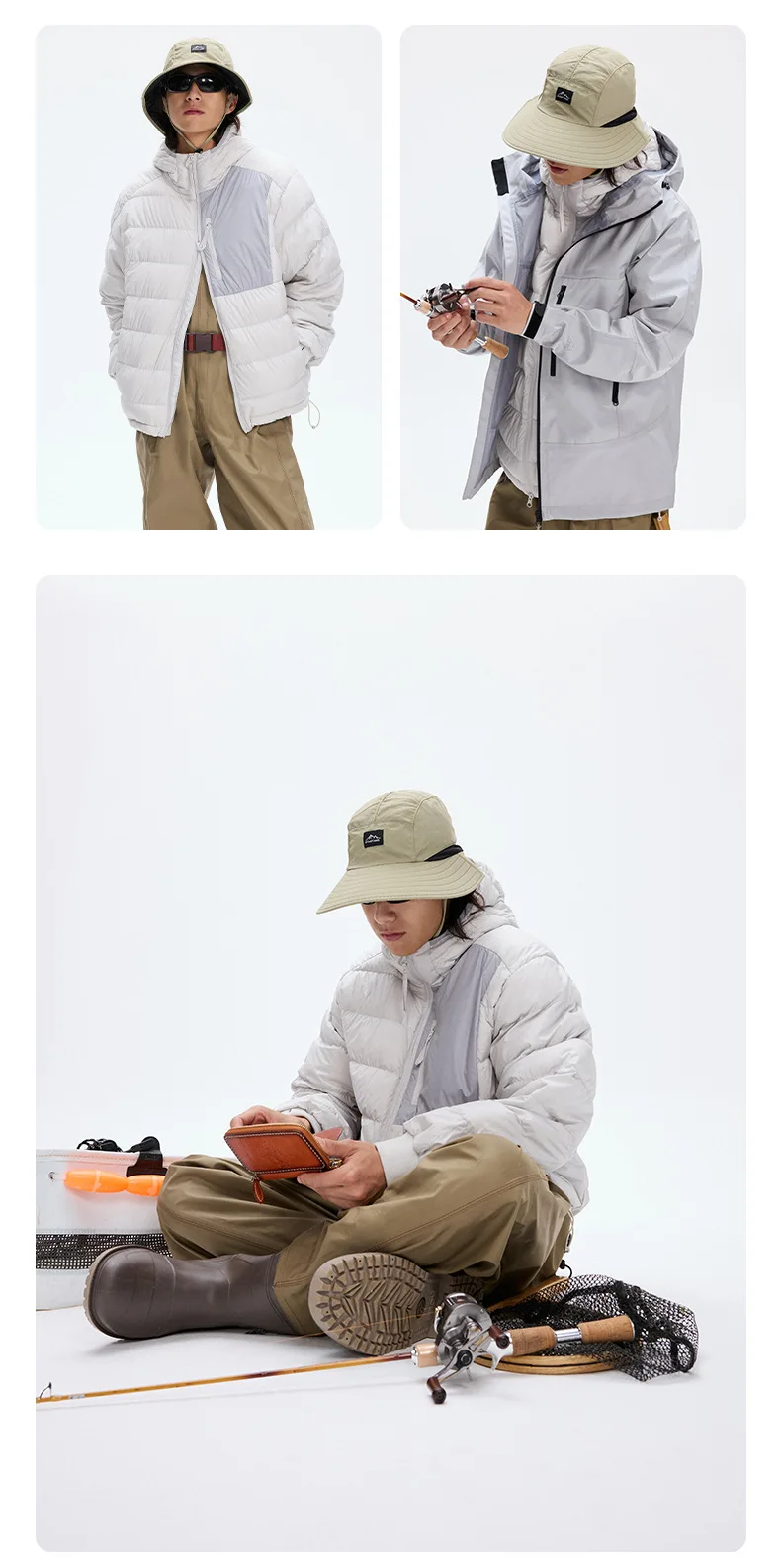Mountain Climbing Outdoor 90% White Duck Down Hooded Jacket Men Winter Warm Sports Down Coat Man chaquetones hombre JK-119