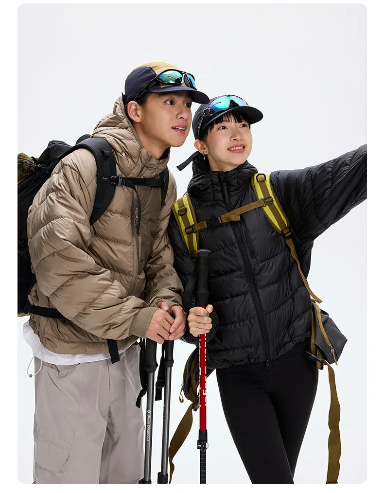 Mountain Climbing Outdoor 90% White Duck Down Hooded Jacket Men Winter Warm Sports Down Coat Man chaquetones hombre JK-119