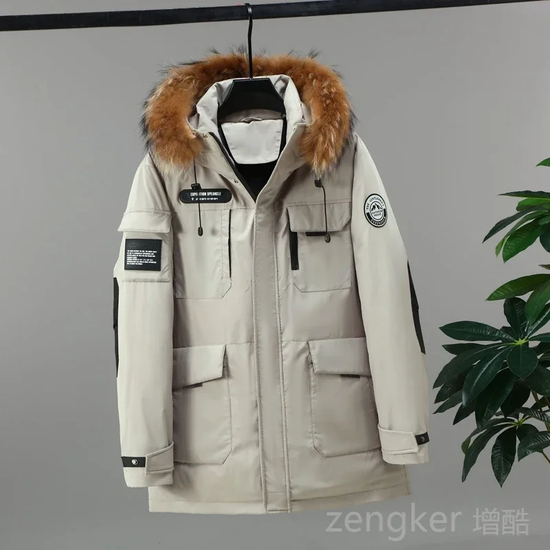 Big size winter jackets for men women workwear hooded medium-length winter thick down jacket 12XL puffer jacket men 11XL 10XL