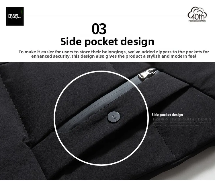 Canada Fashion Winter Jacket Men Down Coat Parka Men's White Goose Down Jackets Fur Collar Hooded Warm Thick Long Padding HWY287