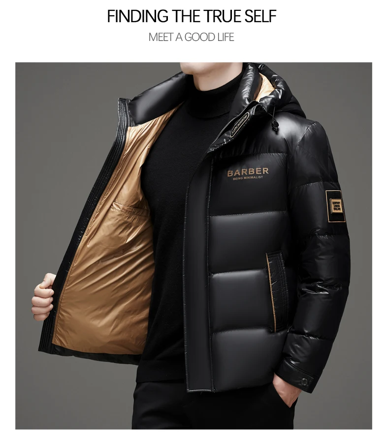 New arrival winter jacket 90% white duck down jackets men,mens thicken warm parkas winter down coat,hooded parkas men L-5XL