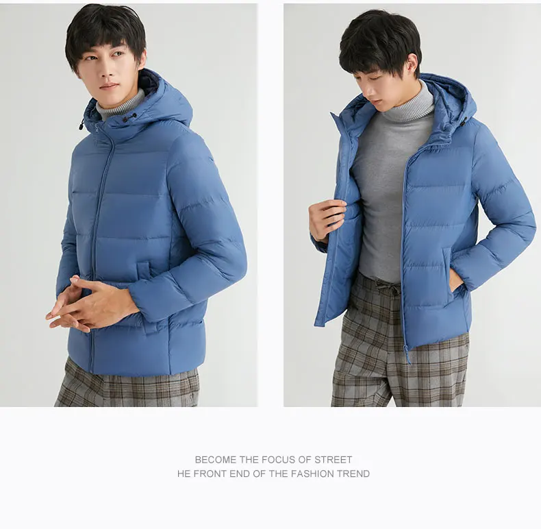 Men Thick 90% Duck Down Jackets With Hooded Puffer Jacket Man Good Manufacture Winter Spring Outwear Windproof Warm Coat Man